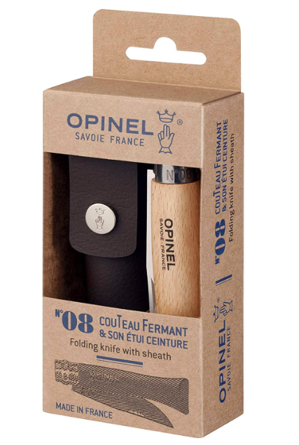 Opinel No.08 Stainless Steel + Sheath Set (1089)