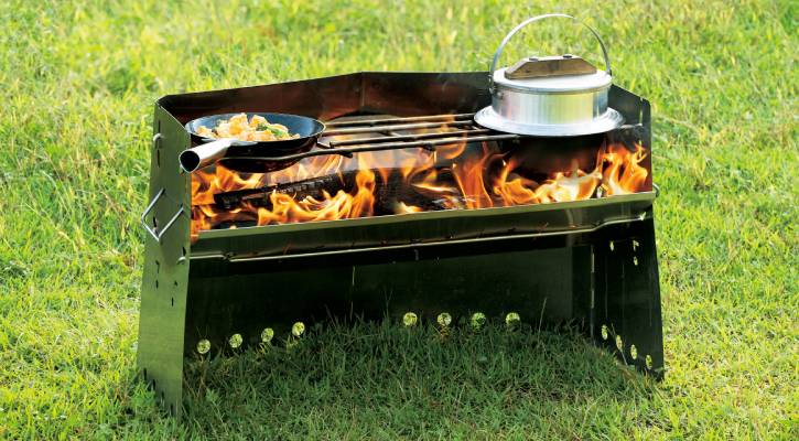 Uniflame Firewood Grill Large Twin Pot Stand