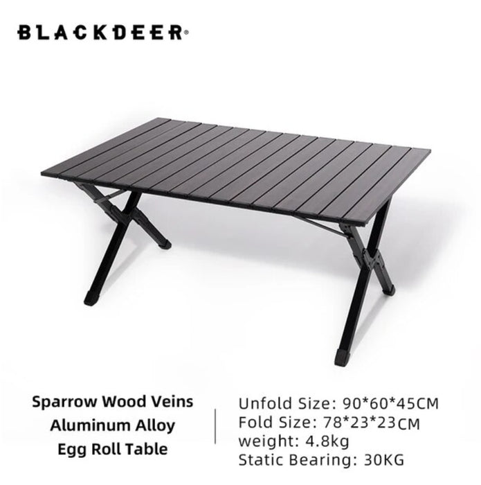 Blackdeer Sparrow Wood Veins Aluminum Egg Roll Table
