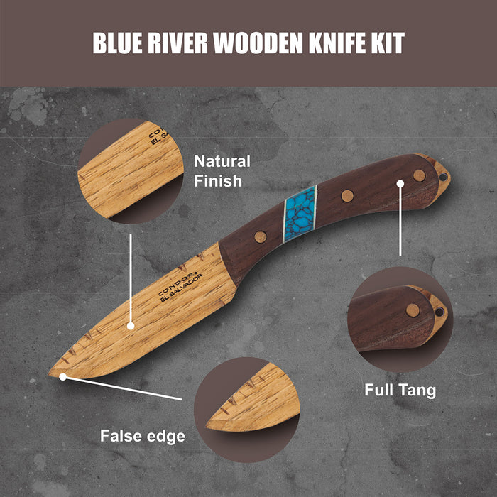 Condor Blue River Wooden Knife Kit
