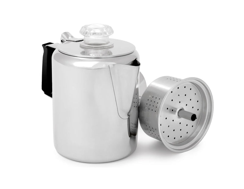 GSI Glacier Stainless Coffee Percolator With Silicone Handle