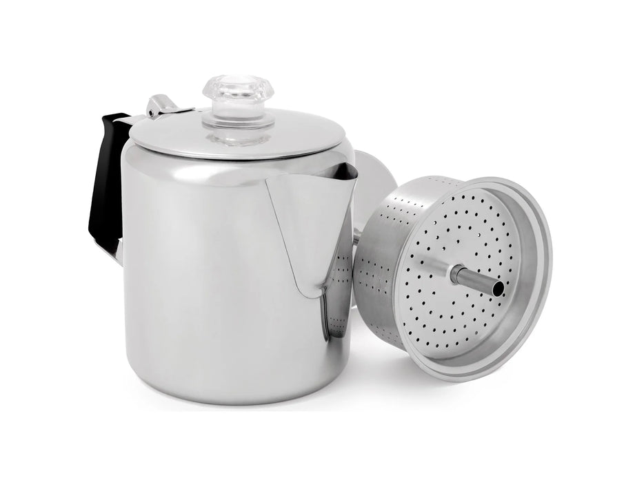 GSI Glacier Stainless Coffee Percolator With Silicone Handle