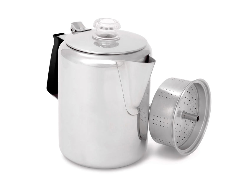 GSI Glacier Stainless Coffee Percolator With Silicone Handle
