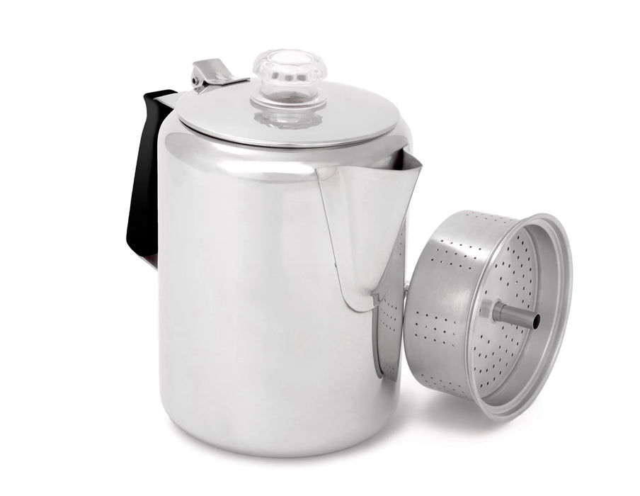 GSI Glacier Stainless Coffee Percolator With Silicone Handle
