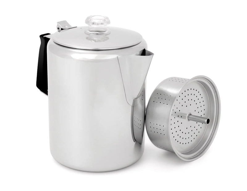 GSI Glacier Stainless Coffee Percolator With Silicone Handle