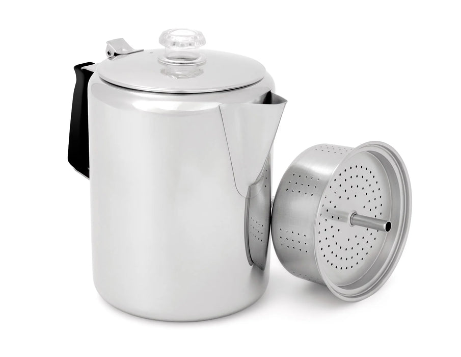 GSI Glacier Stainless Coffee Percolator With Silicone Handle