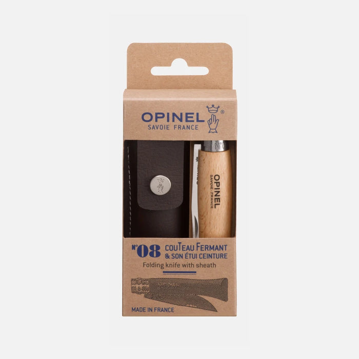 Opinel No.08 Stainless Steel + Sheath Set (1089)