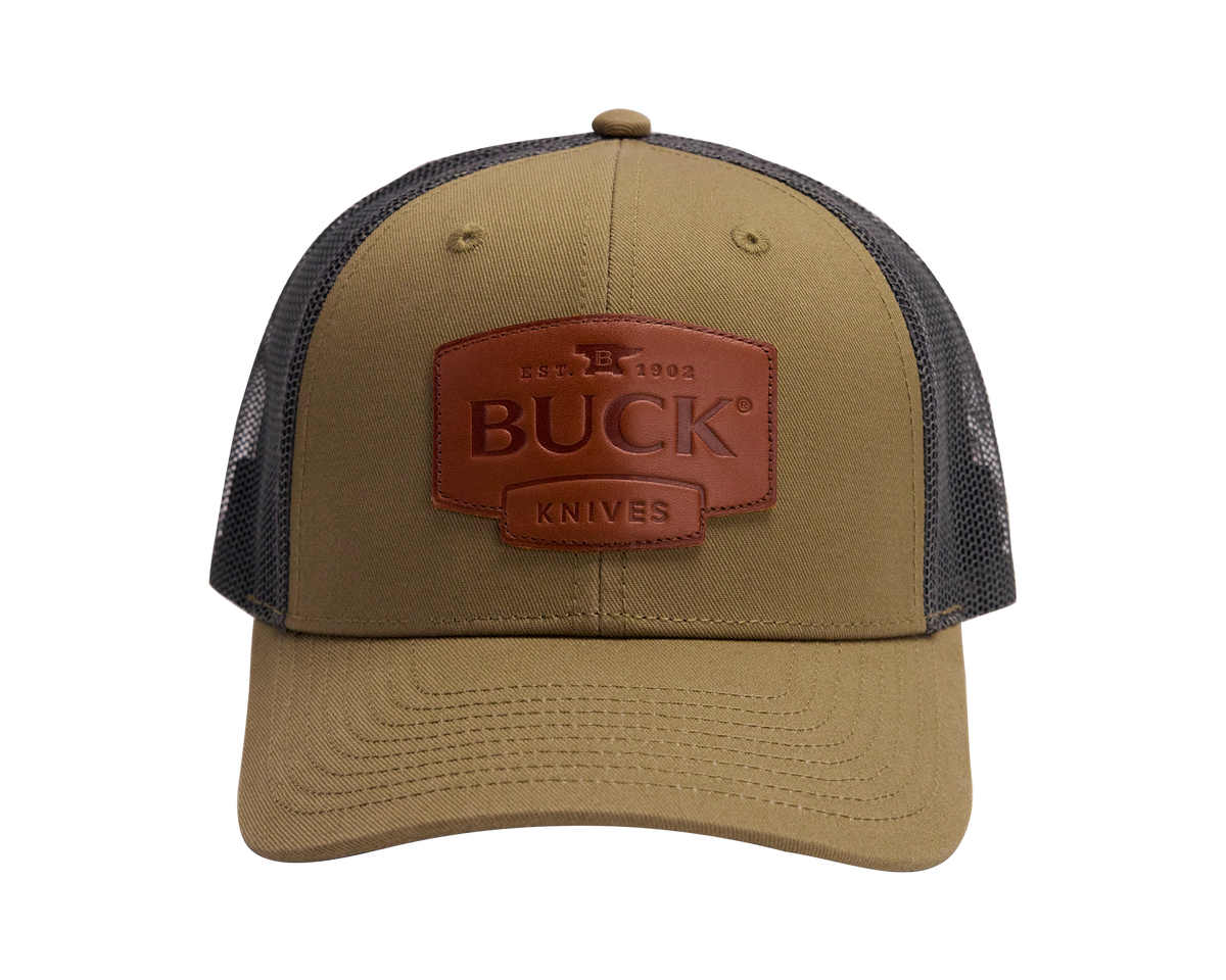 Buck Leather Patch Mesh Snapback — Thailandoutdoorshop