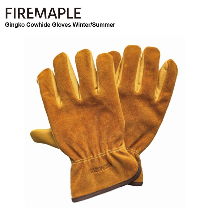 Fire Maple Gingko Cowhide Leather Work Gloves