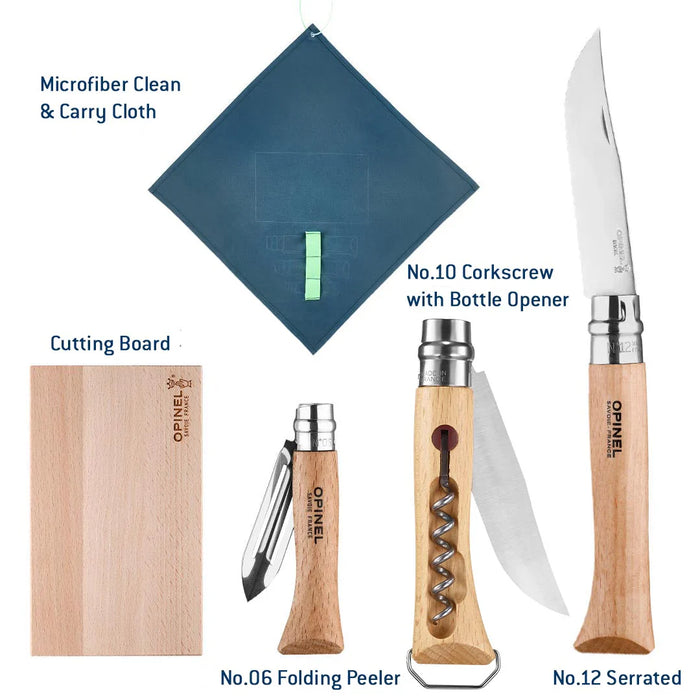 Opinel Nomad Set With No.10 Corkscrew Bottle Opener (2614)