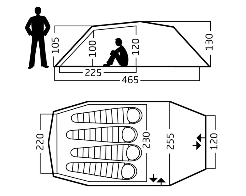 WHS Nordisk Oppland 4 PU Tent