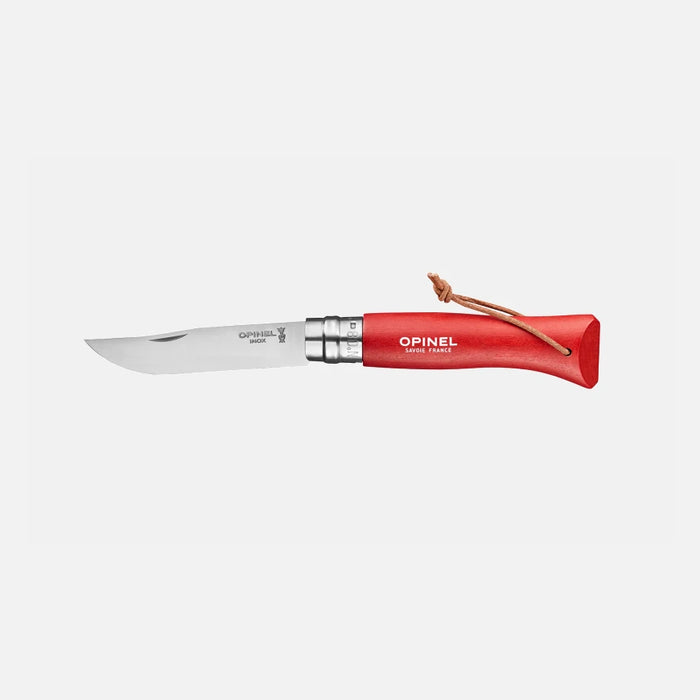 Opinel No.08 Trekking Colorama Red Handle + Sheath Set (1890)