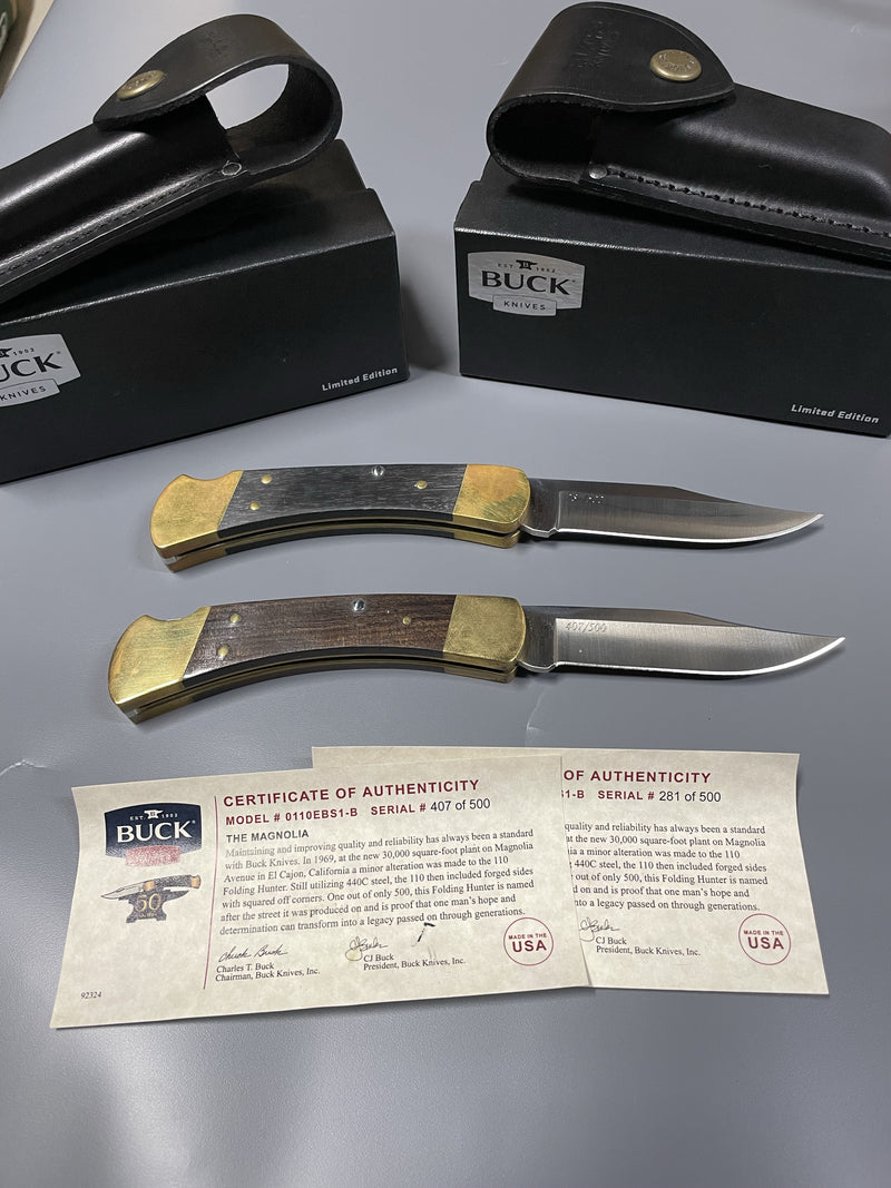 Buck 110 Folding Hunter Magnolia (0110EBS1) Limited Edition