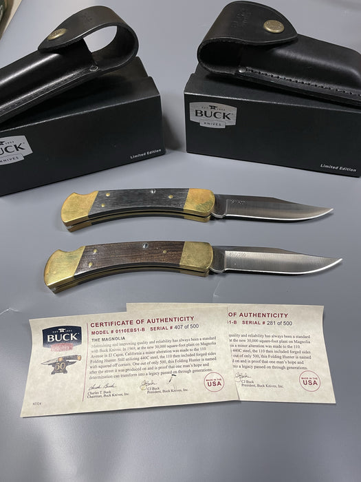 Buck 110 Folding Hunter Magnolia (0110EBS1) Limited Edition