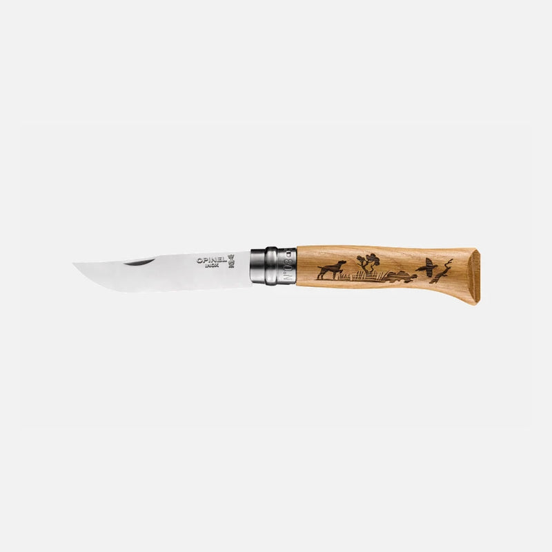 Opinel No.08 Stainless Steel Oak Animalia