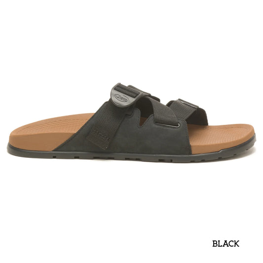 Chaco Lowdown Leather Slide / Men / Black