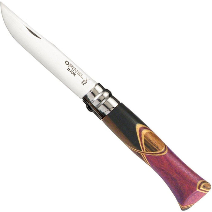 Opinel Chaperon Knife No.06 Mirror Polished Stainless Steel Blade And African Wood Handle (1400)
