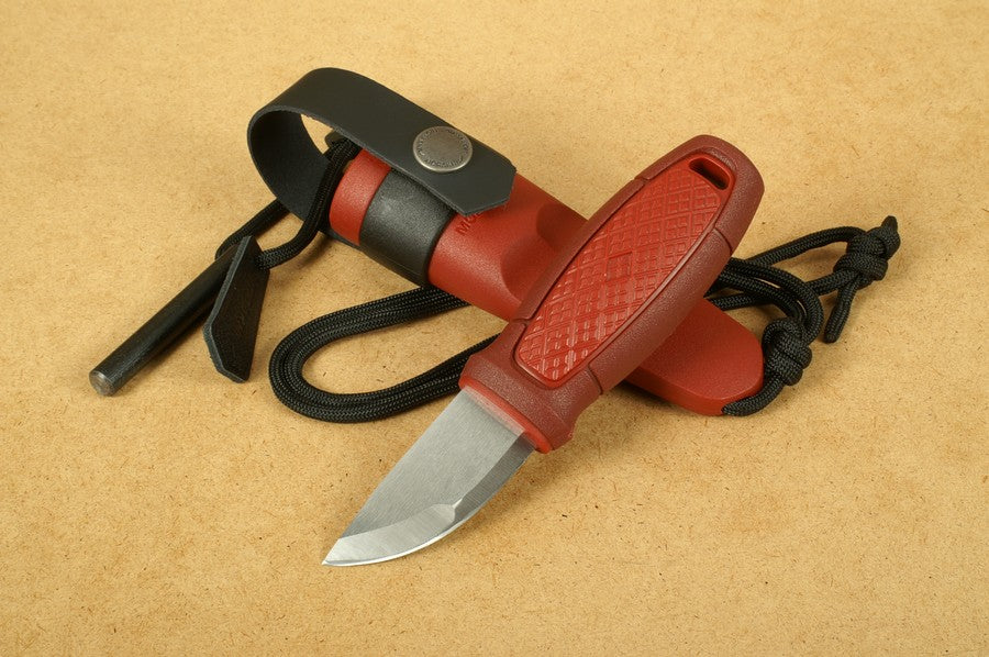 Mora Knives Eldris Fixed Blade Neck Knife Kit Red Handle w/ fire stater  12630