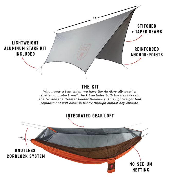 Grand Trunk Air Bivy All Weather Shelter & Hammock