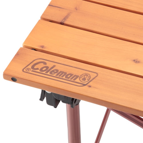 テーブル・チェア・ハンモック Coleman WOOD ROLL 2-STAGE TABLE /65 WHS Coleman JP Natural Wood Roll Table Vintage 65 26803