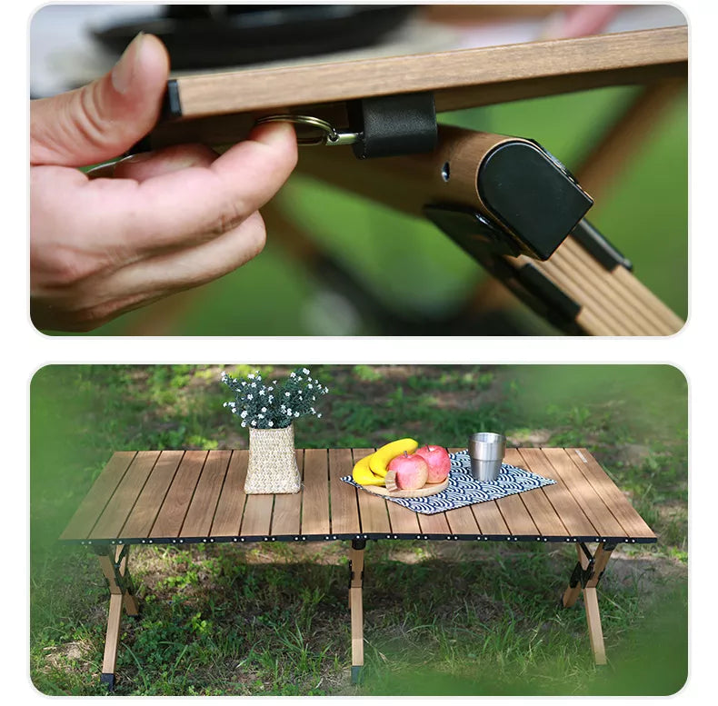 Blackdeer Wood Veins Aluminum Egg Roll Table 120