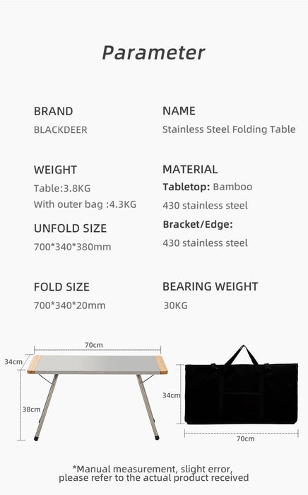 Blackdeer Stainless Steel Table