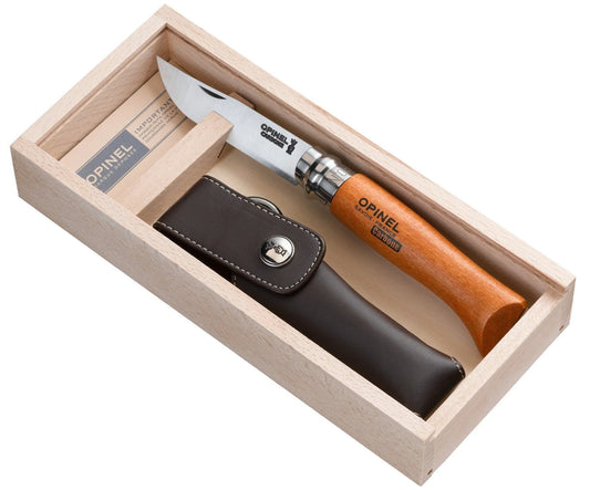 Opinel No.08 Carbon Steel + Sheath Set (0815)