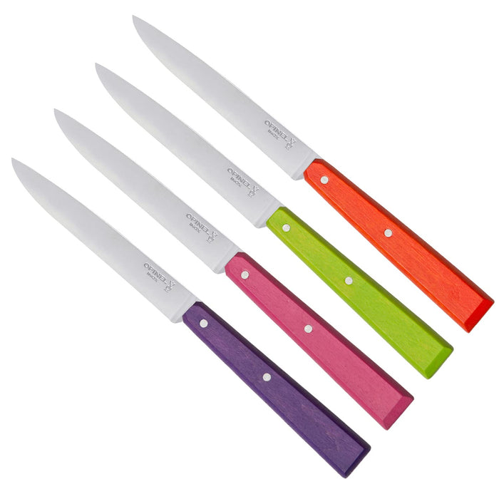 Opinel Box Of 4 Table Knives No.125 Pop Spirit Stained Hornbeam (1532)