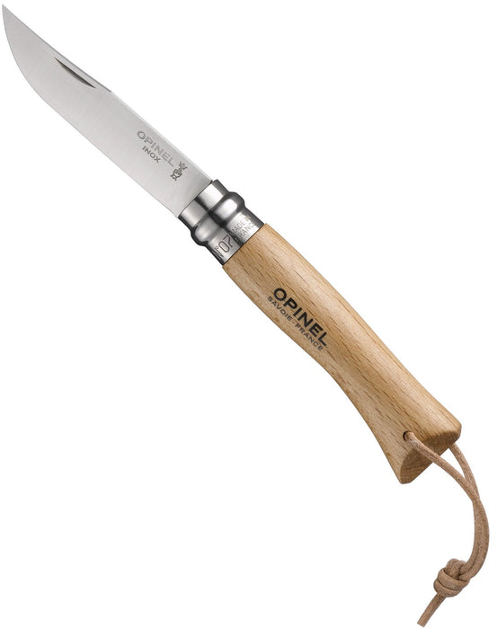 Opinel No.07 Stainless Steel With Leather Lace (1372)