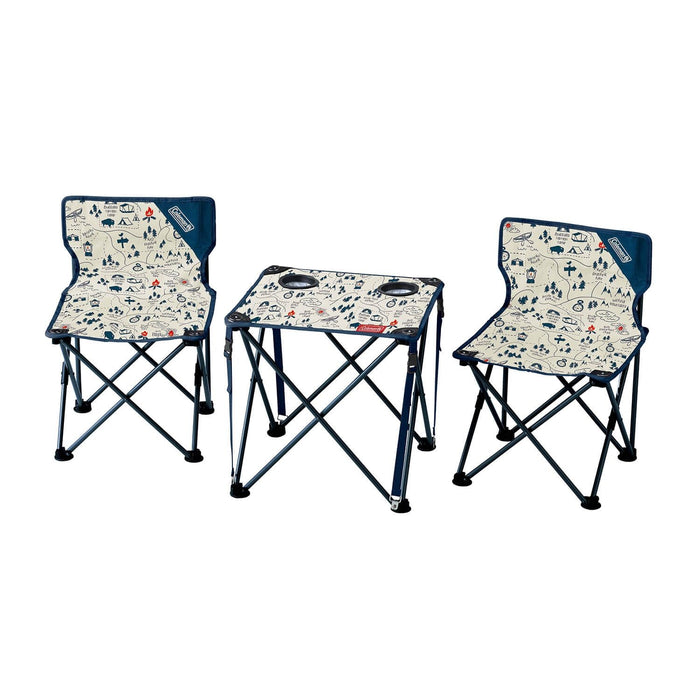 Coleman JP Compact Chair Table Set Camp Map 34615